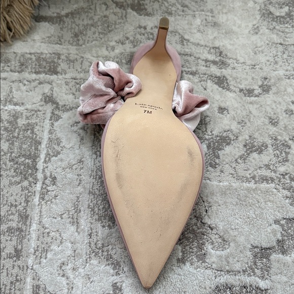 Kate Spade Blush Velvet Heels - Picture 2 of 3